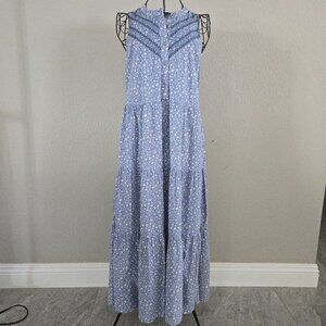 Madewell 'Altered' Embroidered Puff-Sleeve Midi Dress